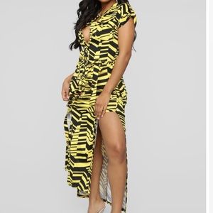 FLASH$!Like New FashNova Button Up Maxi Dress